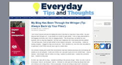 Desktop Screenshot of everydaytipsandthoughts.com